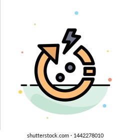 Arrow, Power, Save, World Abstract Flat Color Icon Template