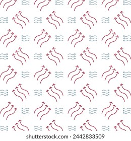 Pfeil kraftvolle trendige mehrfarbige sich wiederholende Muster Vektor-Illustrationsdesign