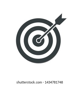 The arrow presses the target button.
, Focusing on goals, success, successful investment, successful business strategy, targeted investment strategies, icon illustrations and vector