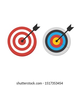 The arrow presses the target button.
, Focusing on goals, success, successful investment, successful business strategy, targeted investment strategies, icon illustrations and vector