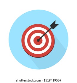 The arrow presses the target button.
, Focusing on goals, success, successful investment, successful business strategy, targeted investment strategies, icon illustrations and vector