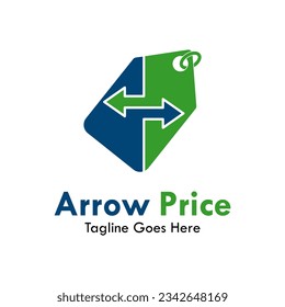 Arrow price design logo template illustration