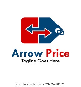 Arrow price design logo template illustration