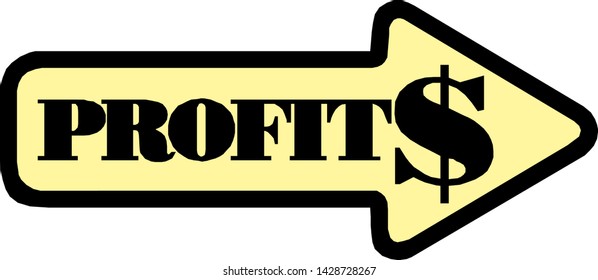 Arrow profit chart Vector illustration EPS10.