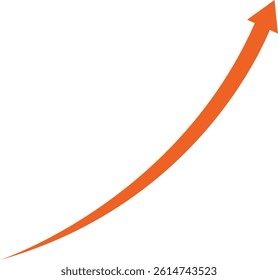 Up arrow progress in business sign vector