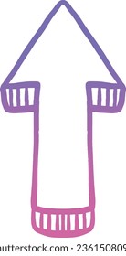 Up Arrow Purple Pink Gradient Line Art