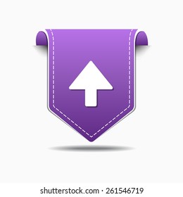Up Arrow Purple Vector Icon Design