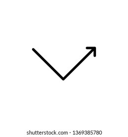 arrow, rebound icon. Simple thin line, outline vector of Arrows icons for UI and UX, website or mobile application