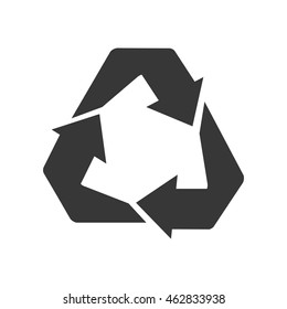 arrow recycle circle organic ecology icon. Isolated and flat illustration. Vector graphic