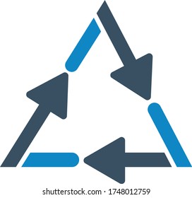 Arrow recycle icon (vector illustration)