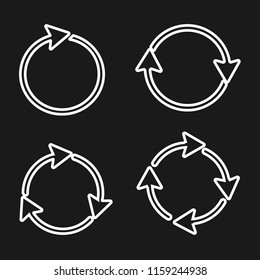 Arrow recycle icons set