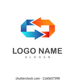 arrow recycle logo, arrow connect logo