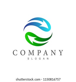 arrow recycle logo template
