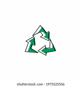 Arrow Recycle Outline Color Icon Vector Illustration Design eye-catching pixel perfect icon. Perfect for website, presentation, social media, and many more. Icon design outline color style