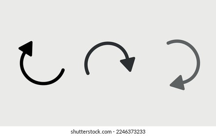 Arrow recycling vector icon set