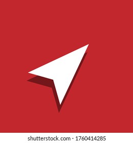arrow red backgorun  vector icon, location icon