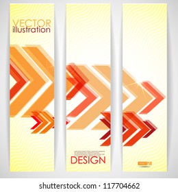 Arrow red background with place for your text. Vector illustration. Eps 10.