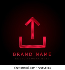 Arrow red chromium metallic logo