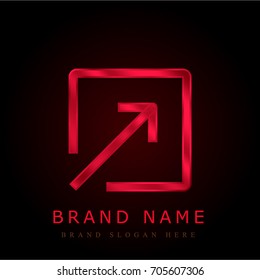 Arrow red chromium metallic logo