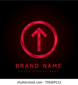 Arrow red chromium metallic logo