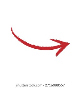 arrow, red, direction, movement, curve, brushstroke, graphic, symbol, pointer, design, artistic, forward, right, progress, guidance, swipe, vector, illustration, abstract, mark, sign, shape, element, next, way