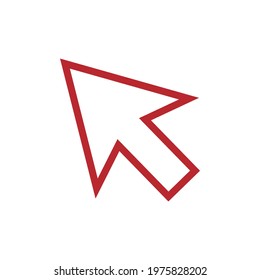 arrow red icon vector illustration sign