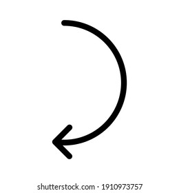 Flecha, rehacer, girar imagen vectorial de icono. También se puede usar para flechas y signos. Idóneo para aplicaciones web, aplicaciones móviles y medios impresos.
