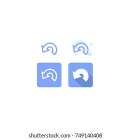 arrow. Refresh blue icon set design. on white background. vector illustration. logo. web. money. Symbols