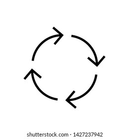 Arrow Refresh Icon. Reload Illustration As A Simple Vector Sign & Trendy Symbol for Design and Websites, Presentation or Mobile Application.