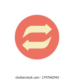 Arrow refresh icon. Simple color vector elements of pointer icons for ui and ux, website or mobile application