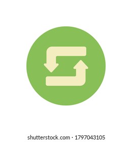 Symbol für die Pfeilaktualisierung. Einfache Farbvektorelemente von Zeigericons für ui und ux, Website oder mobile Anwendungen