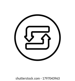 Arrow refresh icon. Simple line, outline vector elements of pointer icons for ui and ux, website or mobile application