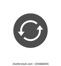 Arrow, refresh, update icon. Vector illustration, flat design.