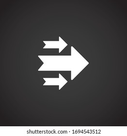 Arrow related icon on background for graphic and web design. Creative illustration concept symbol for web or mobile app.