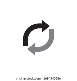 Arrow related icon on background for graphic and web design. Creative illustration concept symbol for web or mobile app.