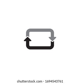 Arrow related icon on background for graphic and web design. Creative illustration concept symbol for web or mobile app.