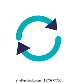 arrow reload around isolated icon vector illustration design
