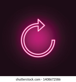arrow reload neon icon. Elements of web set. Simple icon for websites, web design, mobile app, info graphics
