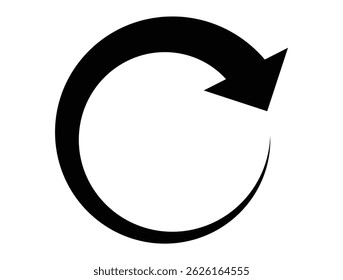 Arrow reload sign. Refresh circle arrow icon isolated. Circle arrow icon. Symbol of reload, refresh, loading, recycle and repeat. Refresh icon vector illustration.