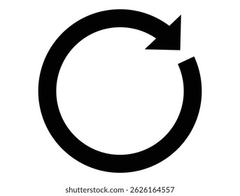 Arrow reload sign. Refresh circle arrow icon isolated. Circle arrow icon. Symbol of reload, refresh, loading, recycle and repeat. Refresh icon vector illustration.