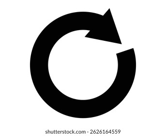 Arrow reload sign. Refresh circle arrow icon isolated. Circle arrow icon. Symbol of reload, refresh, loading, recycle and repeat. Refresh icon vector illustration.