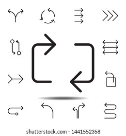 arrow, repeat icon. Simple thin line, outline vector element of Arrow icons set for UI and UX, website or mobile application