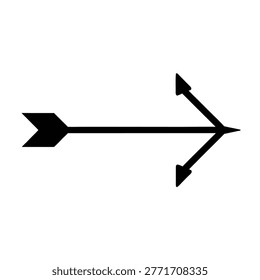 Arrow rest silhouette vector art illustration