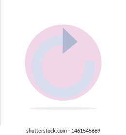 Arrow, Restore, Refresh Abstract Circle Background Flat color Icon. Vector Icon Template background