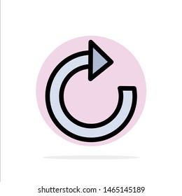 Arrow, Restore, Refresh Abstract Circle Background Flat color Icon. Vector Icon Template background
