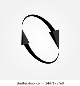 arrow return black web icon, design element
