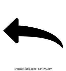 Arrow return or reply black icon .