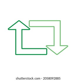 Arrow-Retweet-Symbol, flache Design-Illustration