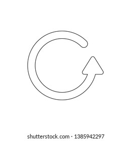 arrow revert rotate undo replay outline icon. Signs and symbols can be used for web, logo, mobile app, UI, UX