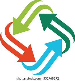Arrow revolving logo